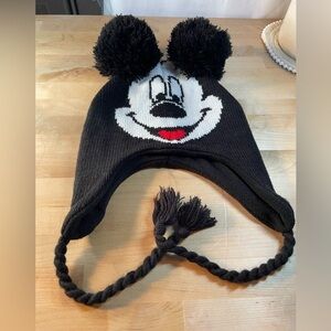 Disney Black Knit Hat with Character Design